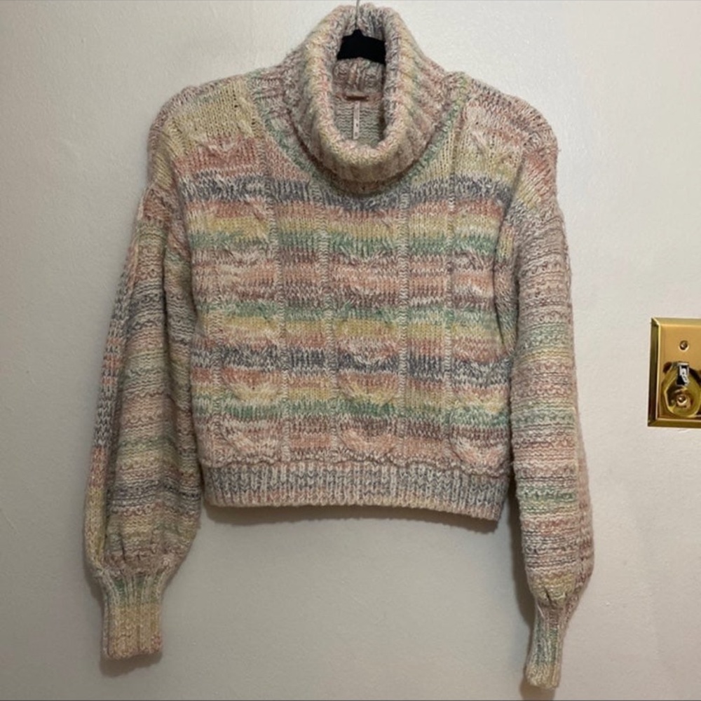 Free People Knit Turtleneck Sweater XS